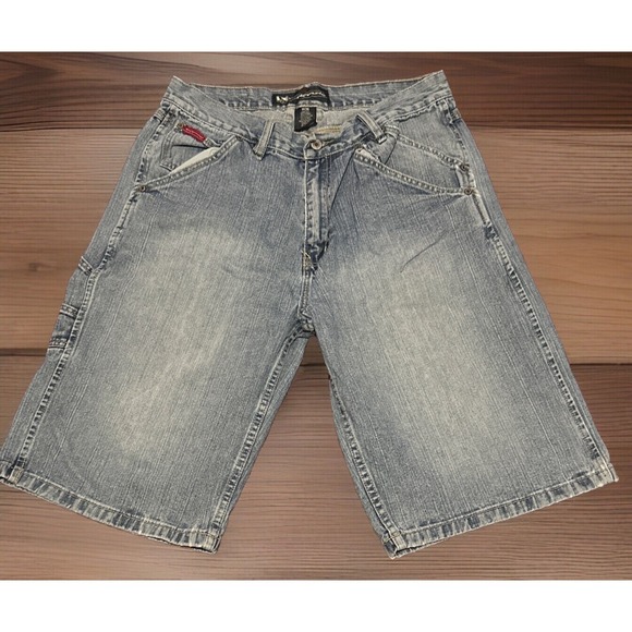 Drunknmunky Other - Vintage Drunknmunky Denim Jean Shorts Baggy Skater Y2K Streetwear Blue Size 36